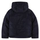 Boys Navy Blue Puffer Jacket, 1, hi-res