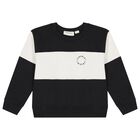 Boys Black & Ivory Logo Tracksuit, 1, hi-res