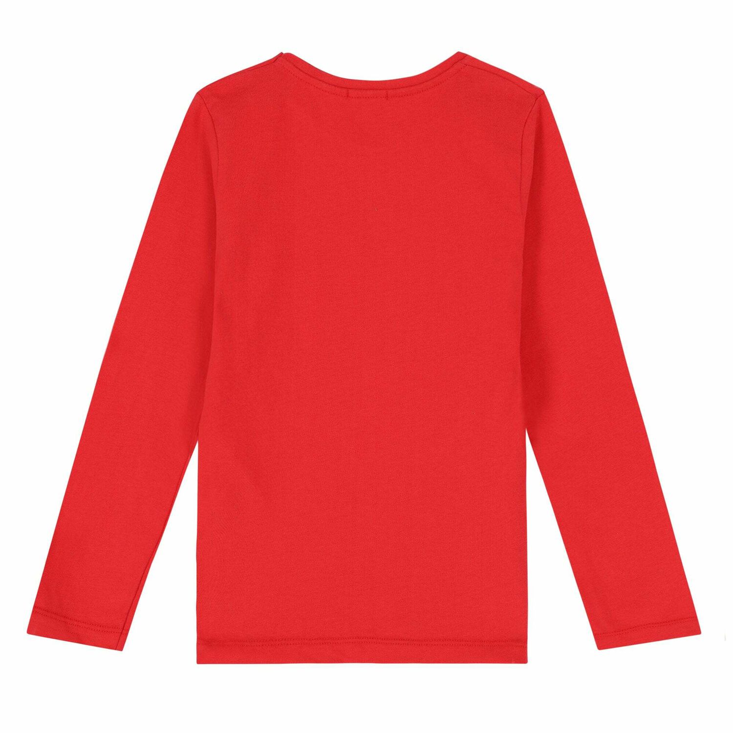 Boys Red Logo Long Sleeve Top, 1, hi-res image number null