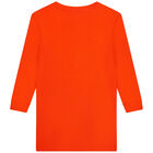 Girls Orange Logo Dress, 2, hi-res