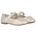 Girls Gold Embellished Shoes, 1, hi-res