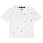 Boys White Logo Flag T-Shirt, 1, hi-res