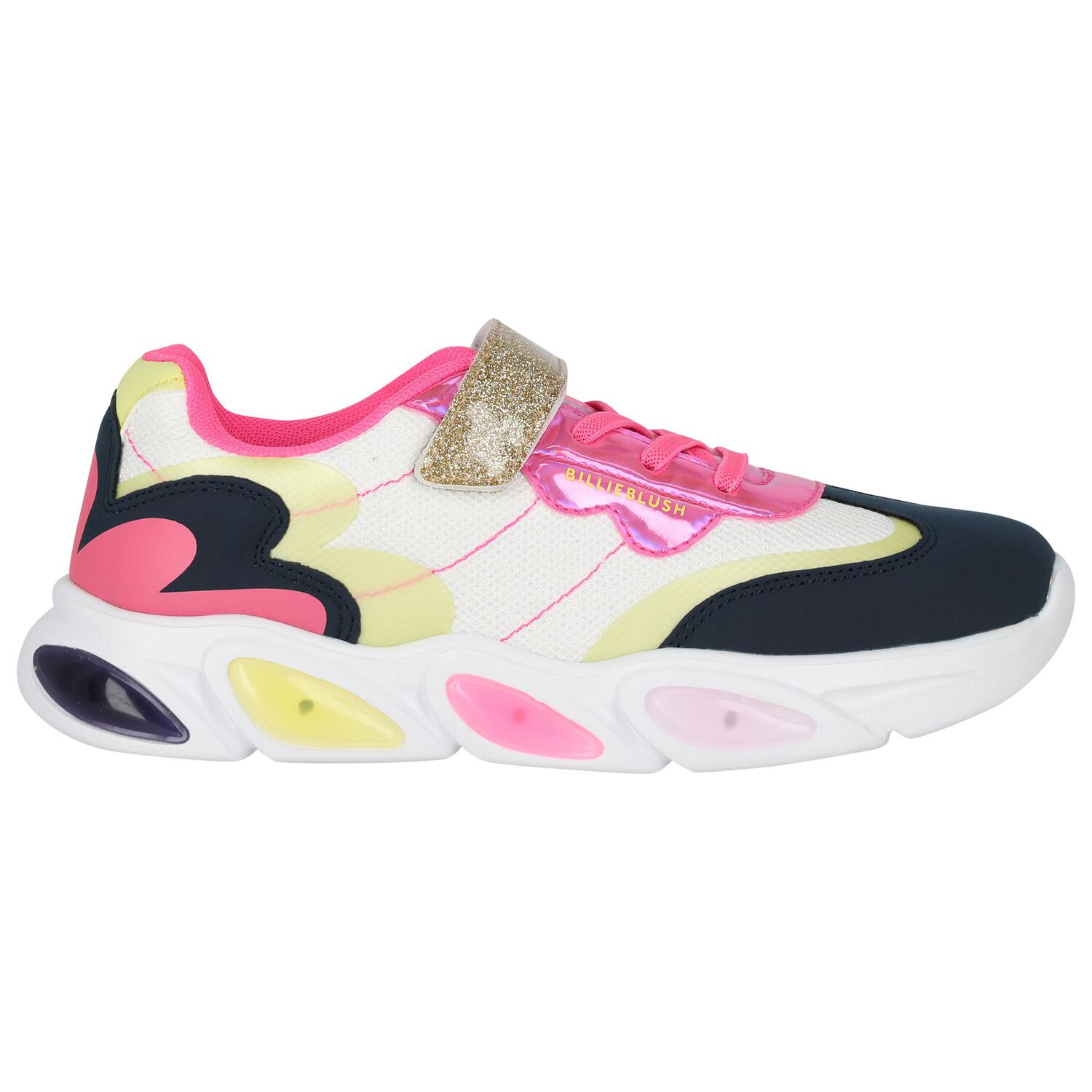 Girls Multi-Coloured Logo Trainers, 1, hi-res