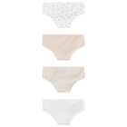 Girls Pink & White Briefs (4 Pack) , 1, hi-res