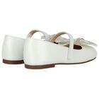 Girls Ivory Ballerina Diamante Shoes, 1, hi-res