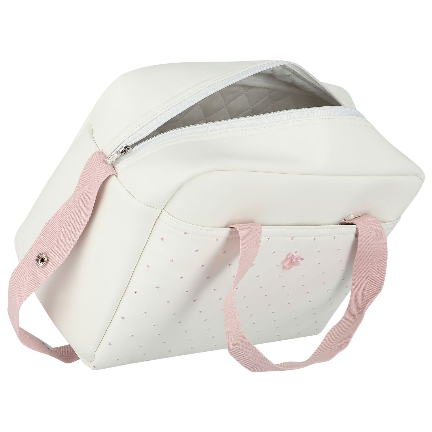 Ivory & Pink Stars Baby Changing Bag, 2, hi-res