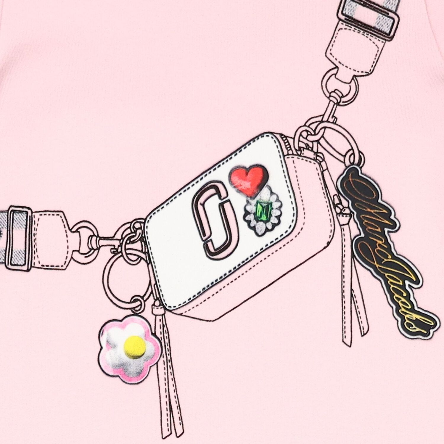 Baby Girls Pink Bag Romper, 1, hi-res