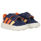 Boys Navy Blue Disney Grand Court Trainers, 1, hi-res