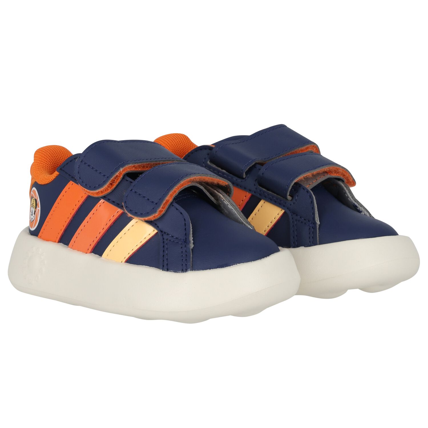 Boys Navy Blue Disney Grand Court Trainers, 1, hi-res