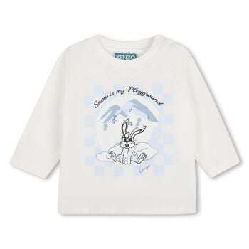 Younger Boys Ivory Bunny Long Sleeve Top
