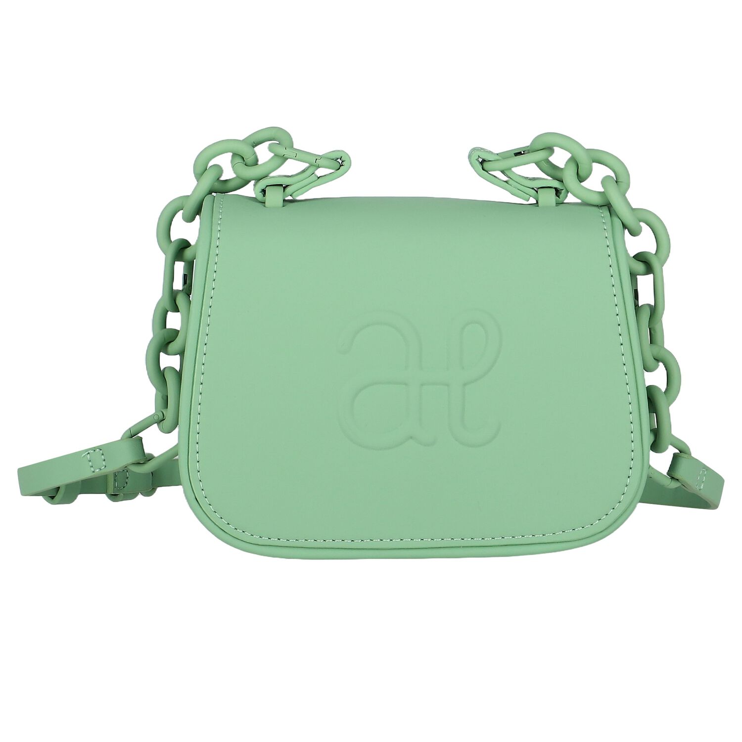 Girls Green Logo Handbag, 2, hi-res