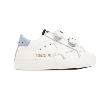Ivory & Blue Leather Baby Pre Walker Shoes Set