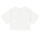 Girls Ivory Teddy Bear Logo T-Shirt, 1, hi-res