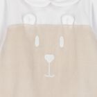 White & Beige Teddy Bear Babygrow Gift Set, 1, hi-res