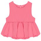 Girls Pink Bubble Skirt Set, 1, hi-res