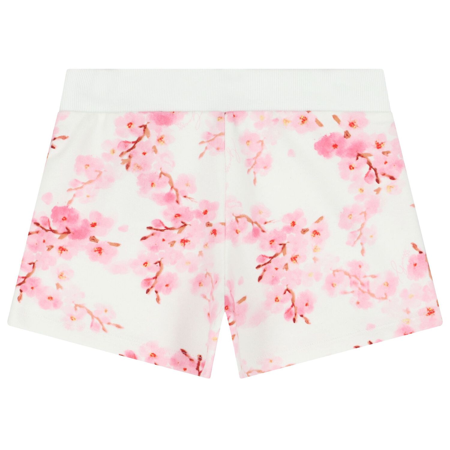 Girls White Cherry Blossom Shorts, 1, hi-res image number null