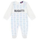 Baby Boys White Logo Babygrow, 1, hi-res
