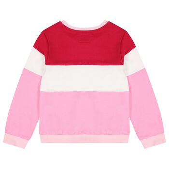 Girls Pink Logo Sweatshirt
