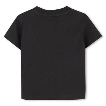 Younger Boys Black Tiger Logo T-Shirt