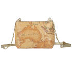 Girls Beige Geo Map Embellished Handbag, 1, hi-res