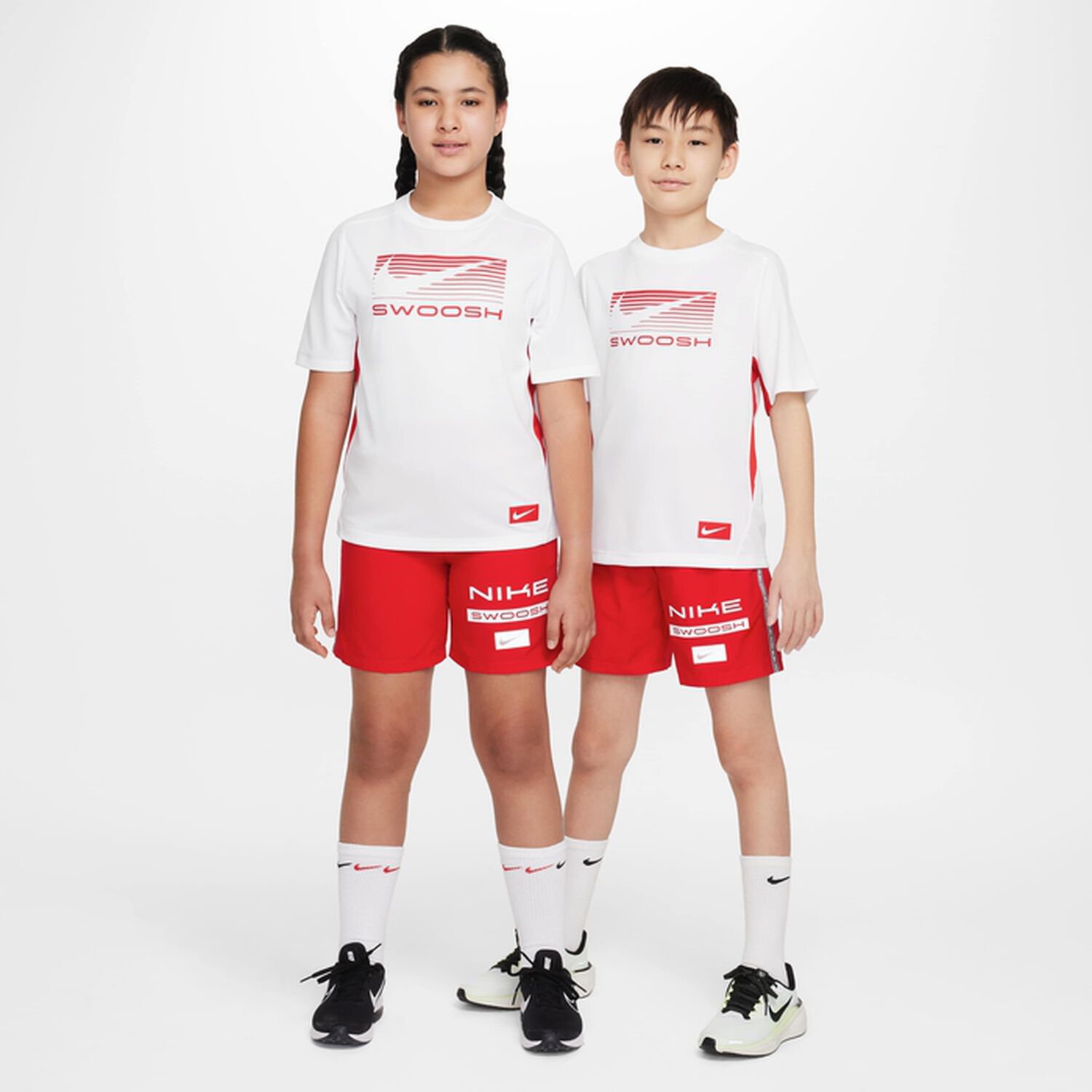 Boys Red Logo Shorts, 3, hi-res