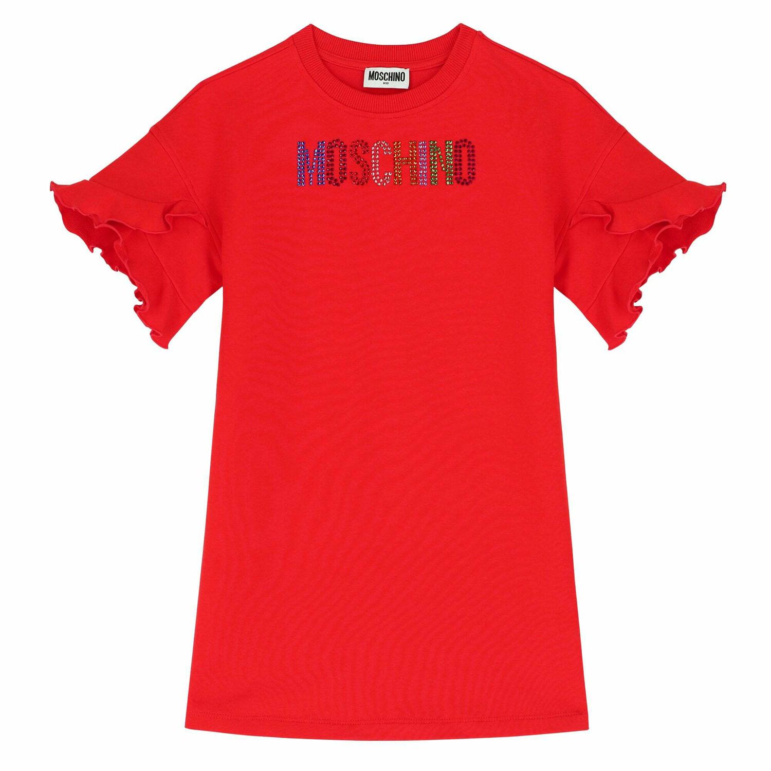 Girls Red Logo Dress, 2, hi-res