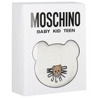 White Teddy Bear Logo Babygrow, 1, hi-res