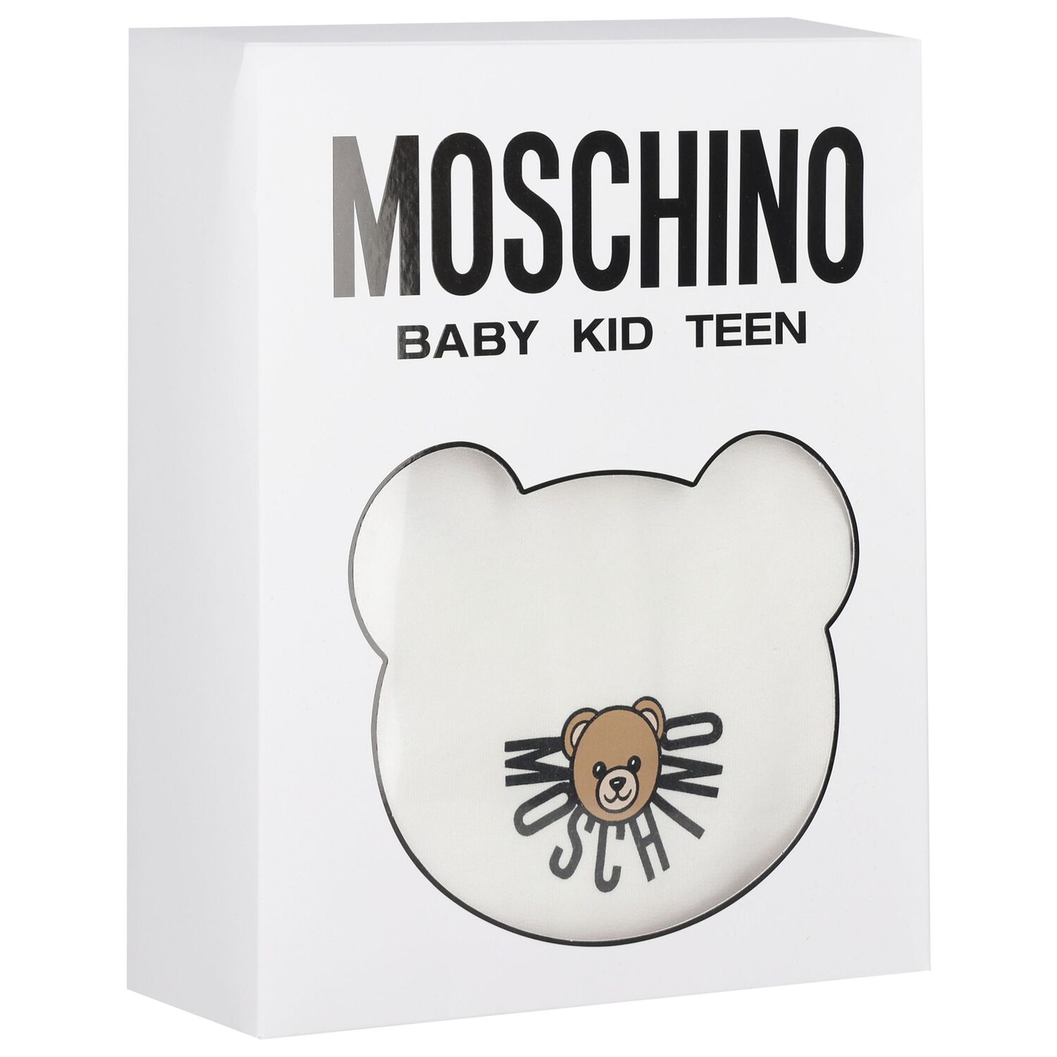 White Teddy Bear Logo Babygrow, 1, hi-res