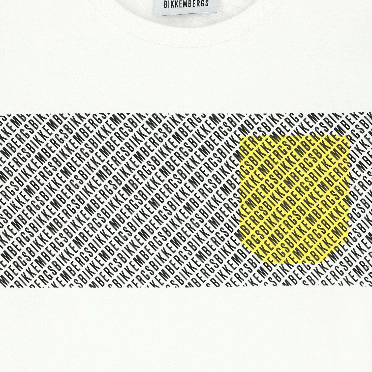 Boys White Logo Printed T-shirt, 1, hi-res