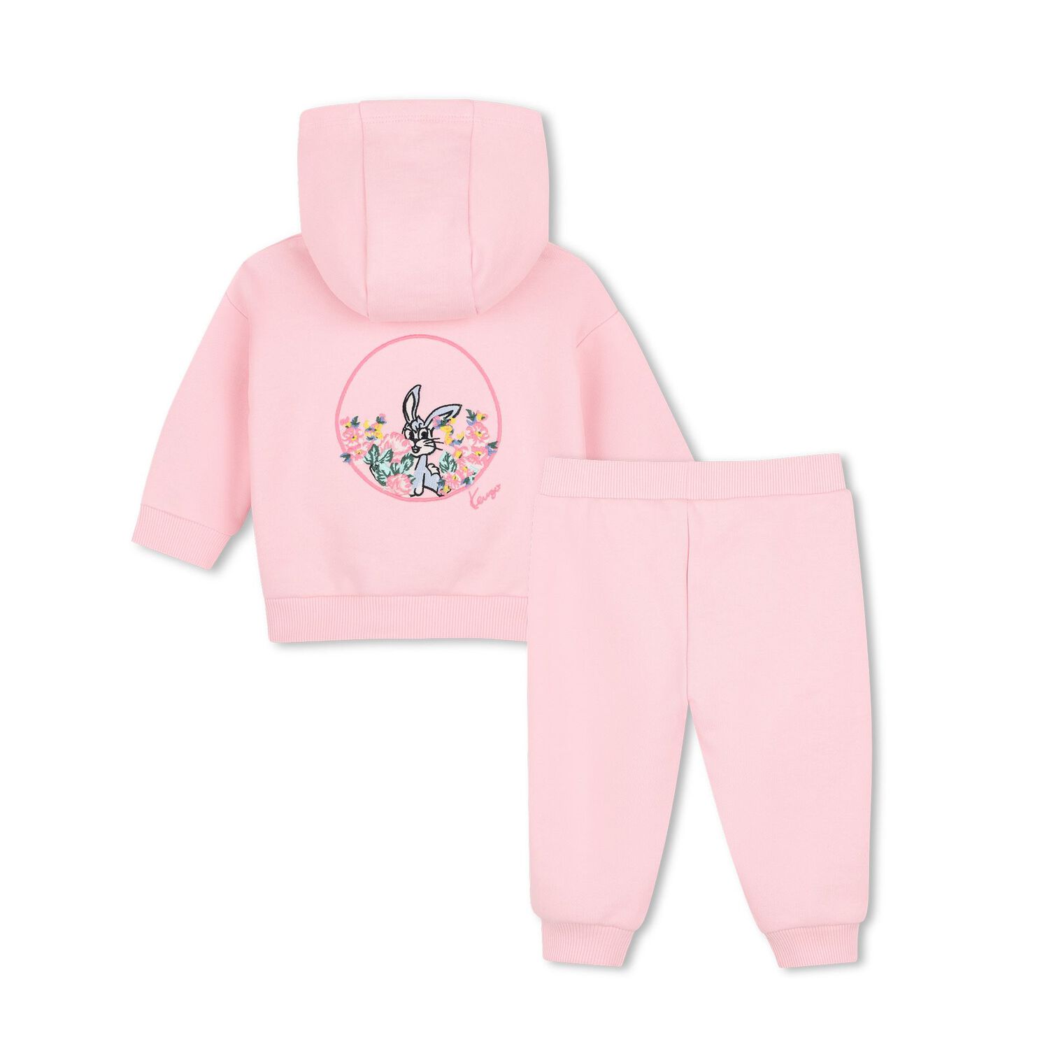 Younger Girls Pink Bunny Logo Tracksuit, 1, hi-res