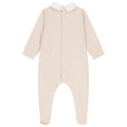 Baby Boys Beige Teddy Bear Babygrow Set, 2, hi-res