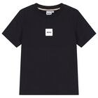 Boys Black Logo T-Shirt, 2, hi-res