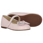Girls Pink Ballerina Diamante Shoes, 2, hi-res