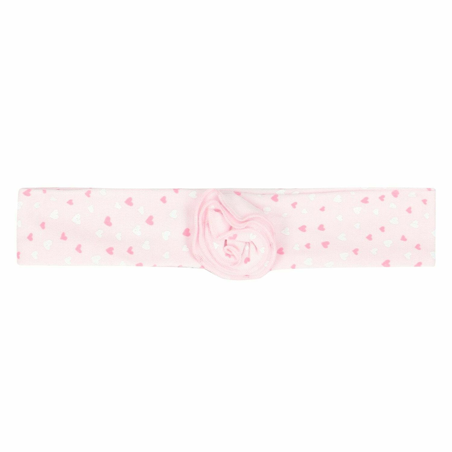 Baby Girls Pink Heart Print Headband, 1, hi-res