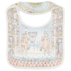 Ivory & Blue Ballet de Paris Baby Bib, 1, hi-res
