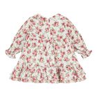 Baby Girls Ivory & Pink Floral Dress, 1, hi-res