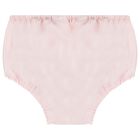 Baby Girls Pink Flower Satin Dress Set, 2, hi-res