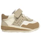 Baby Boys Beige & Ivory Pre Walker Trainers, 1, hi-res