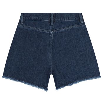 Girls Navy Blue Embellished Denim Jeans