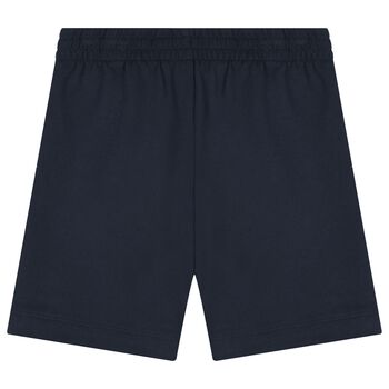 Boys Navy Blue Logo Shorts