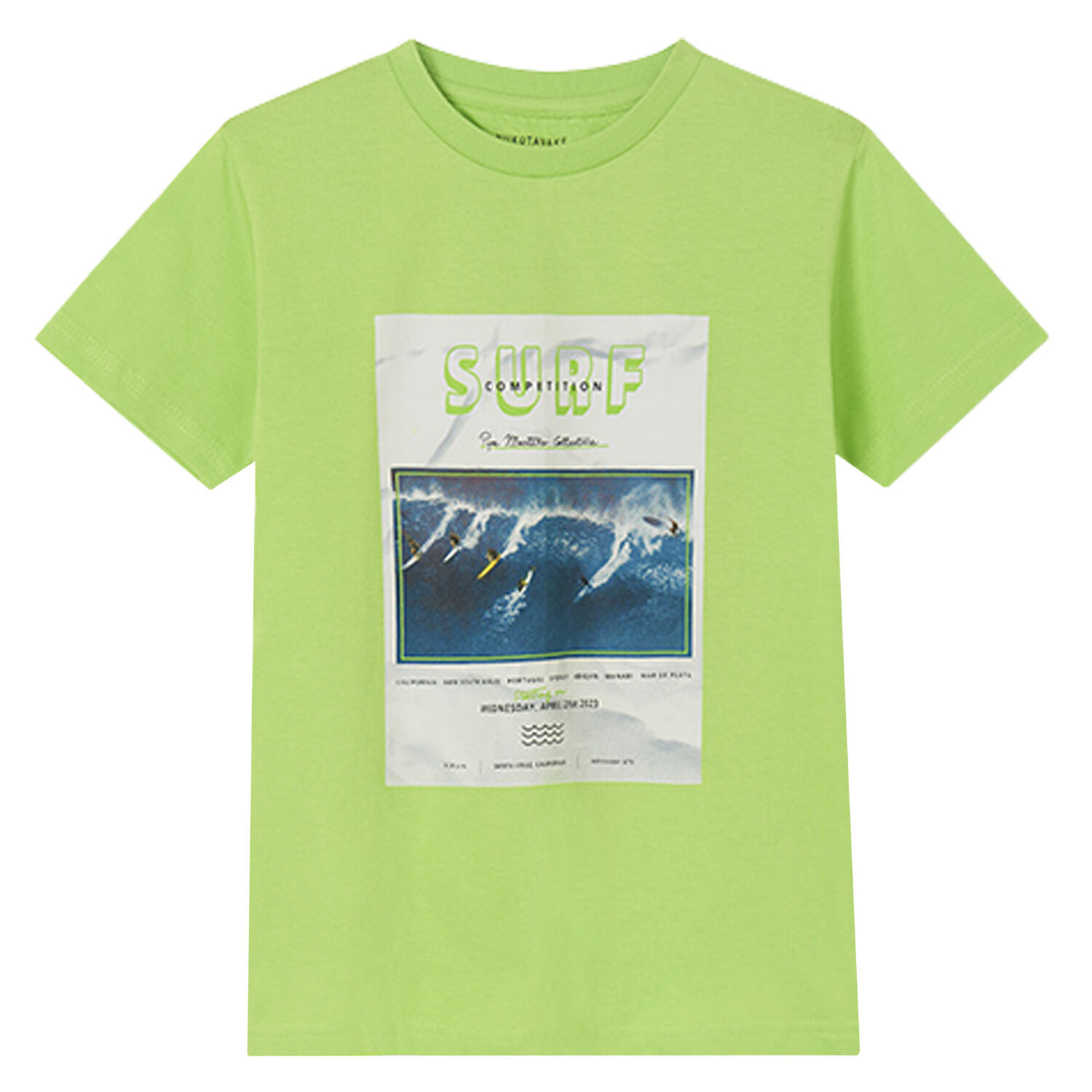Boys Green Surf T-Shirt, 1, hi-res image number null