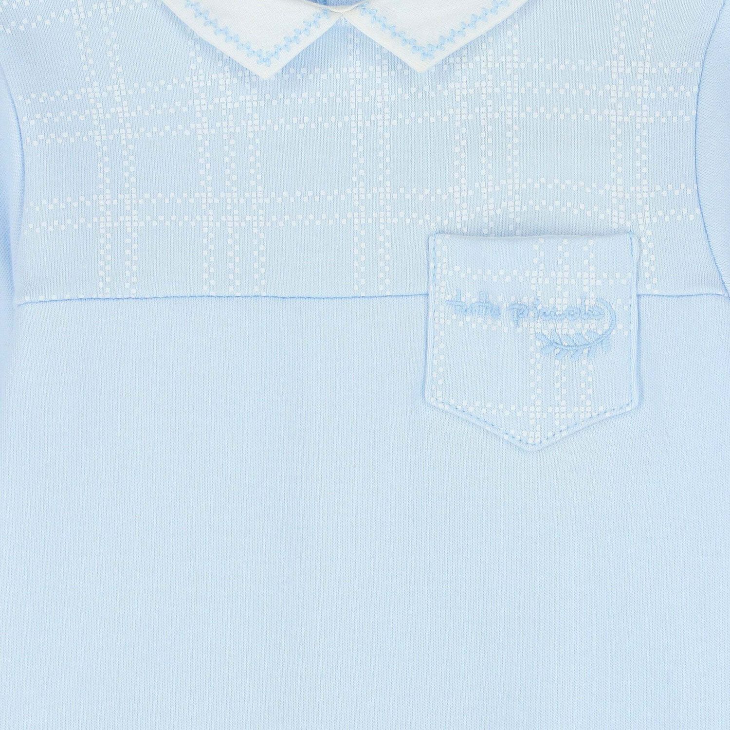 Baby Boys Blue Logo Babygrow, 1, hi-res