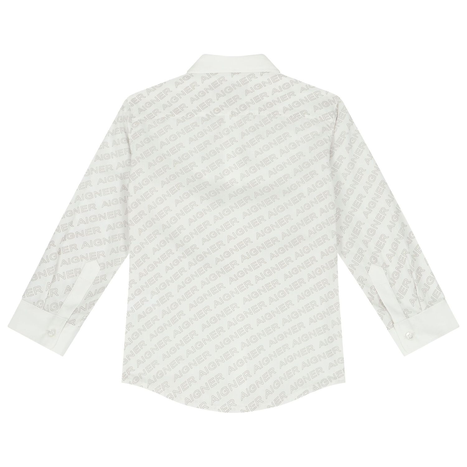 Boys White Logo Shirt, 1, hi-res image number null
