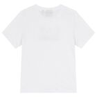 Boys White Logo T-Shirt, 2, hi-res