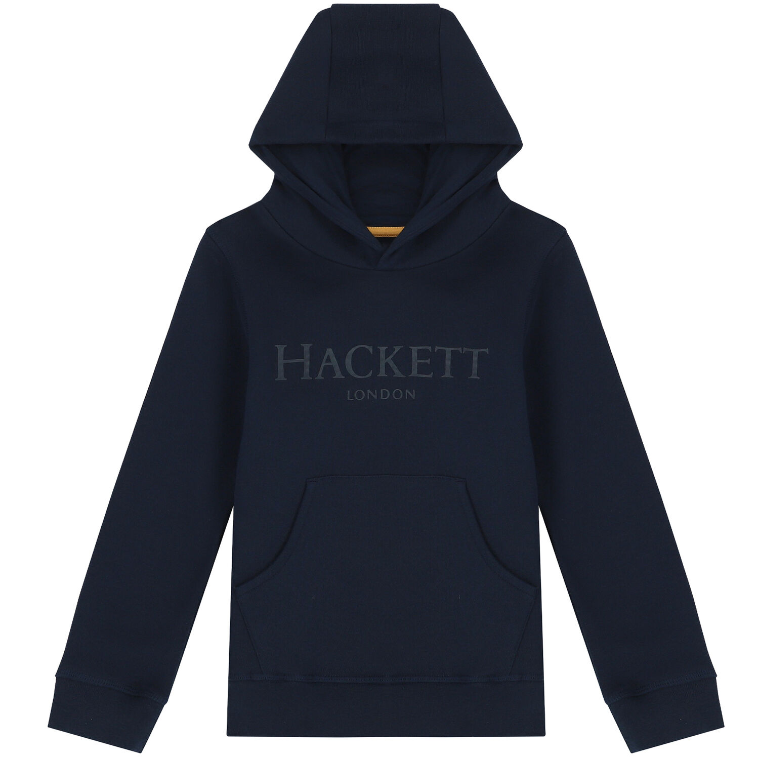 Boys Navy Logo Hooded Top, 1, hi-res