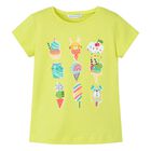 Girl Green Cotton Printed T-Shirt, 1, hi-res