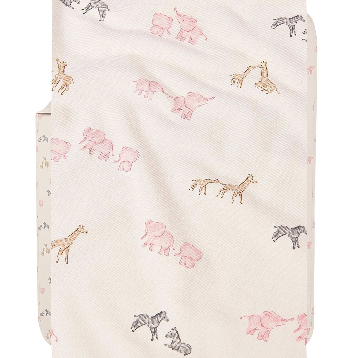 Baby Girls Beige & Pink Animals Blanket, 2, hi-res