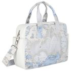 Blue & Grey Geo Map Baby Changing Bag, 1, hi-res