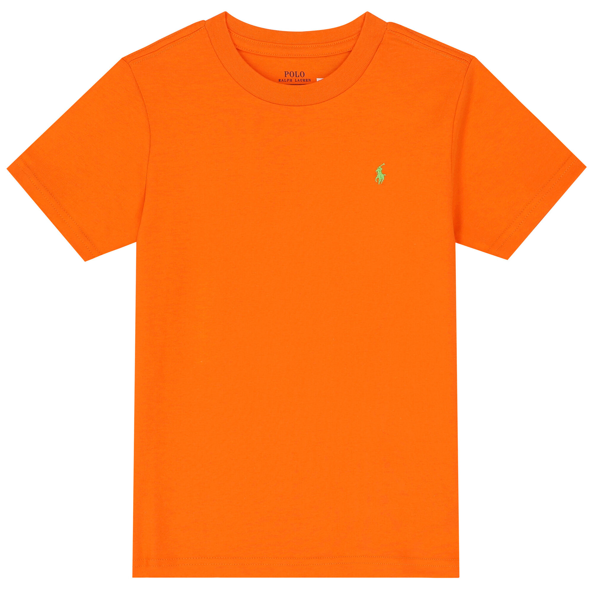 Ralph Lauren Boys Orange Logo T Shirt Junior Couture UK