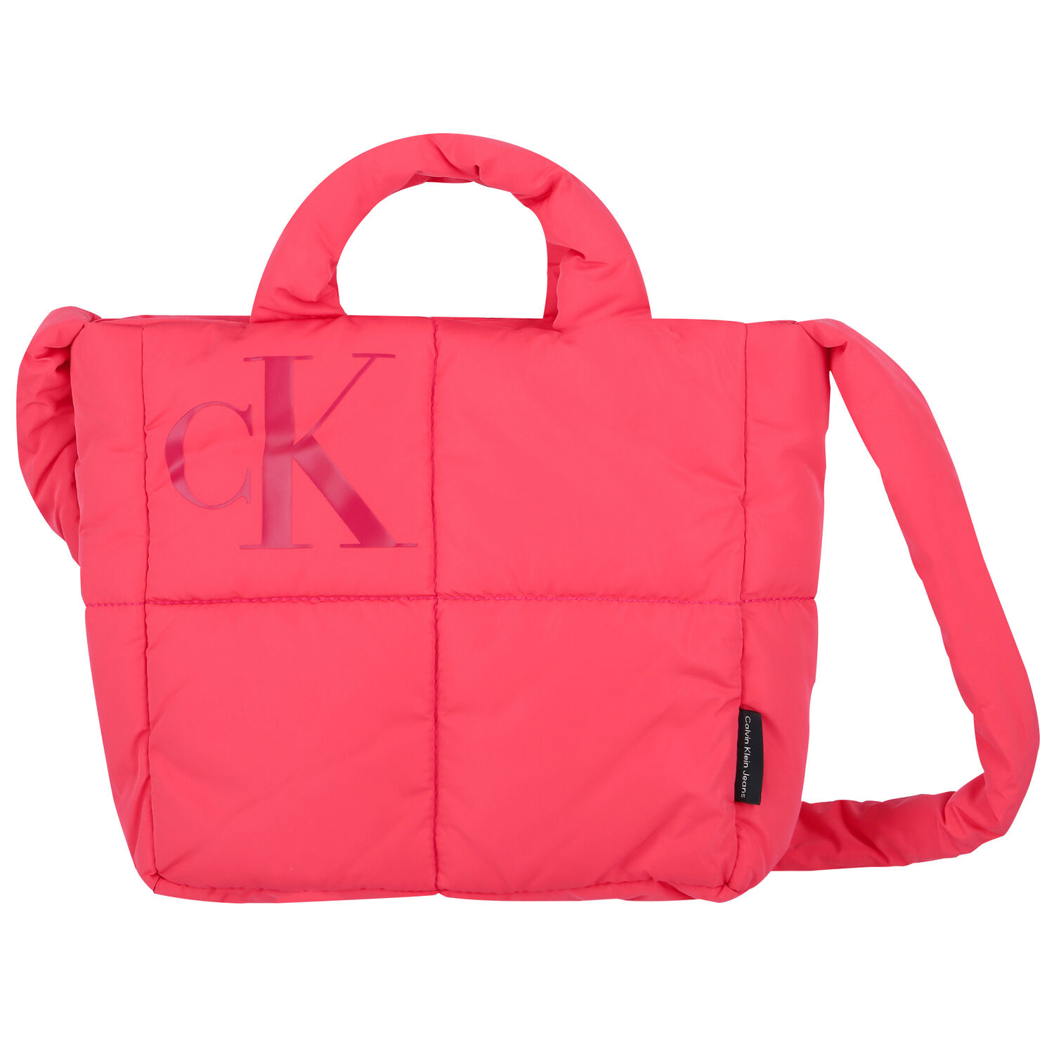 Girls Pink Logo Puffer Crossbody Bag, 1, hi-res